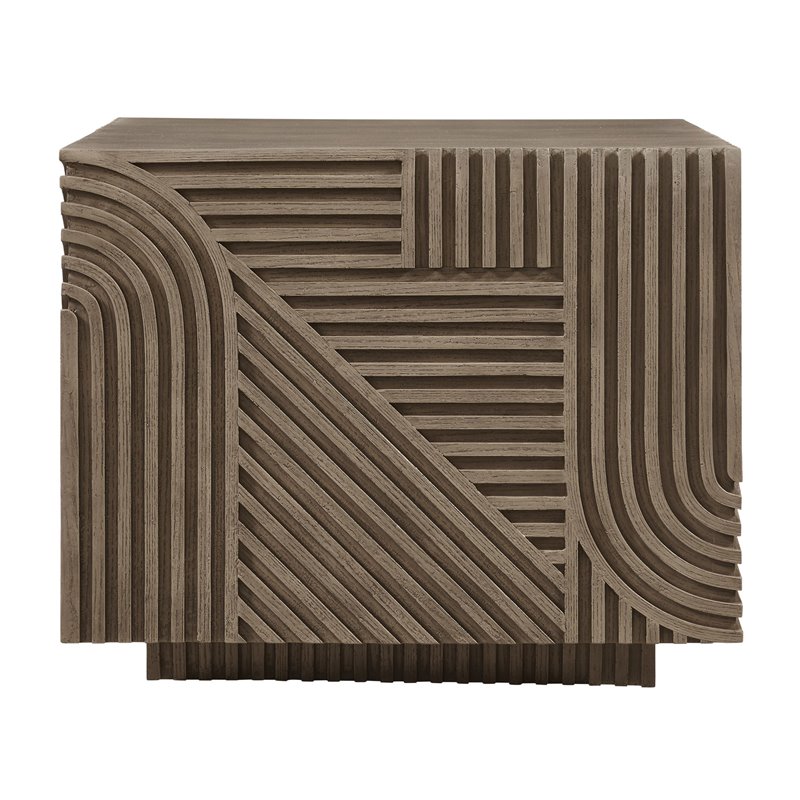 Seasonal Living Provenance Signature FRP Wood Square Table in Energy Brown