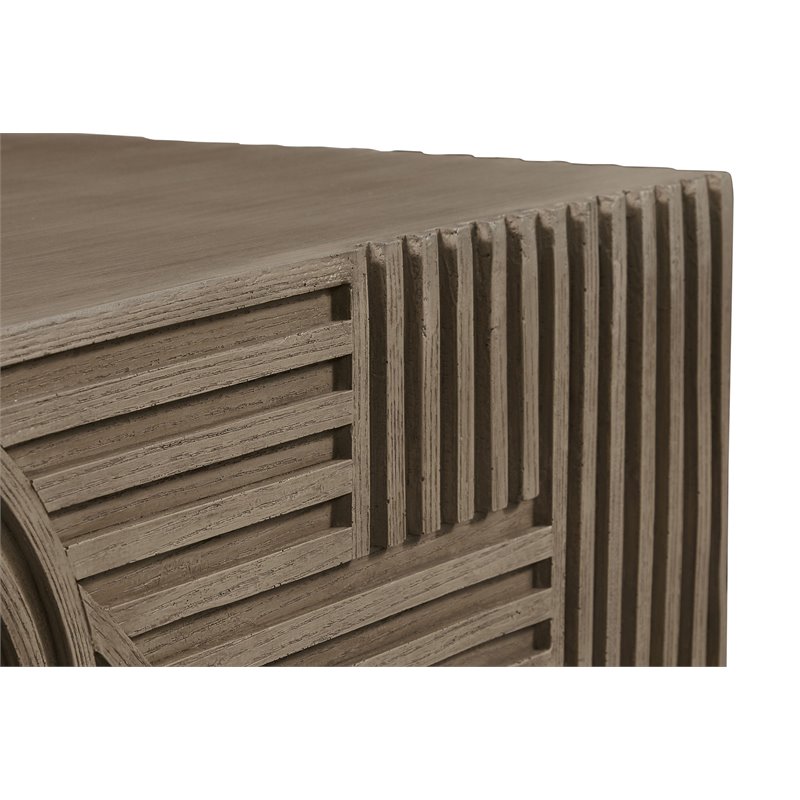 Seasonal Living Provenance Signature FRP Wood Square Table in Energy Brown