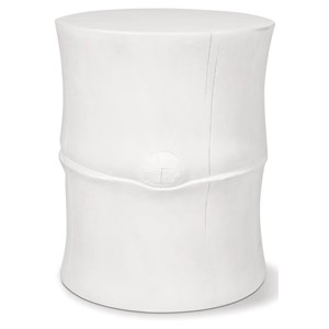 Seasonal Living Perpetual Bamboo Concrete Accent Table in Ebony White