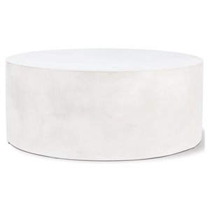 Seasonal Living Perpetual Grand Louis Concrete Coffee Table in Ebony White