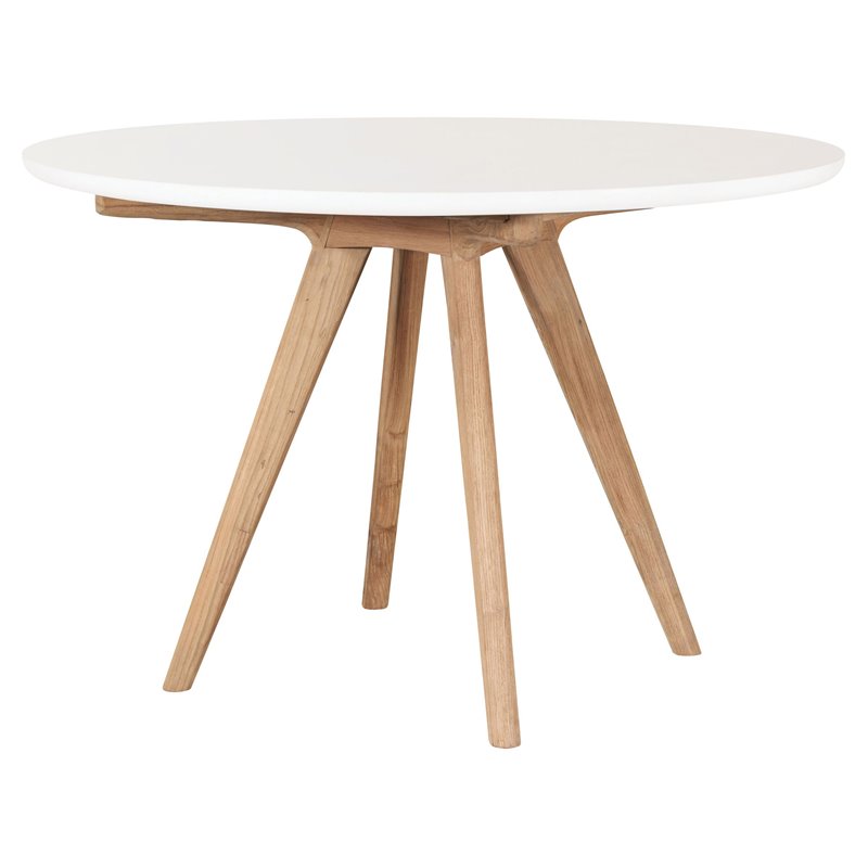 Seasonal Living Perpetual Viola Wood and Concrete Dining Table in Ebony White