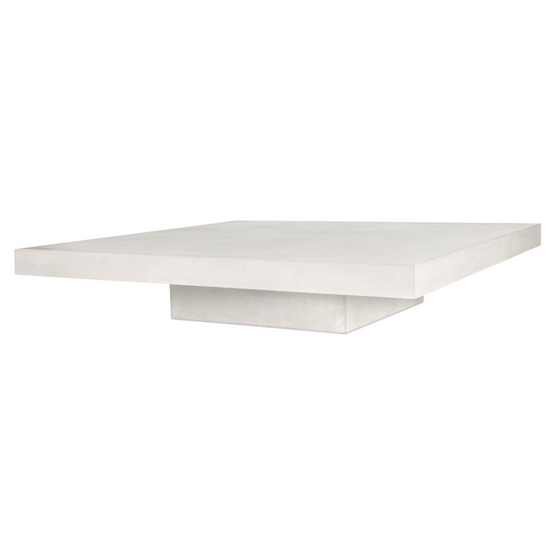 Seasonal Living Perpetual Lima Concrete Coffee Table in Ebony White