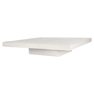 Seasonal Living Perpetual Lima Concrete Coffee Table in Ebony White