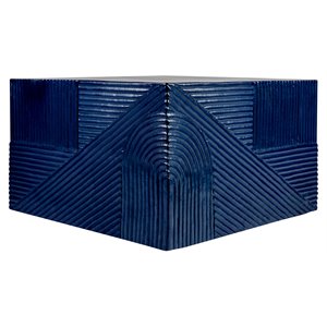 Seasonal Living Provenance Signature Ceramic 24&quot Textured Square Table in Blue