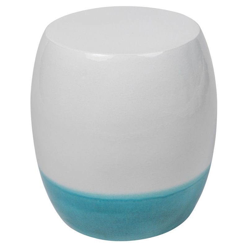 Seasonal Living Provenance Signature Ceramic Bud Stool/Accent Table in White