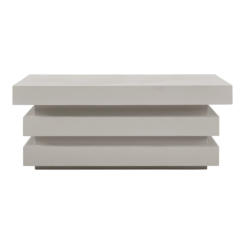 Seasonal Living Provenance Signature FRP Square Coffee Table in Limestone