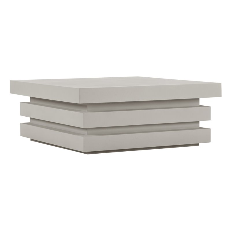 Seasonal Living Provenance Signature FRP Square Coffee Table in Limestone