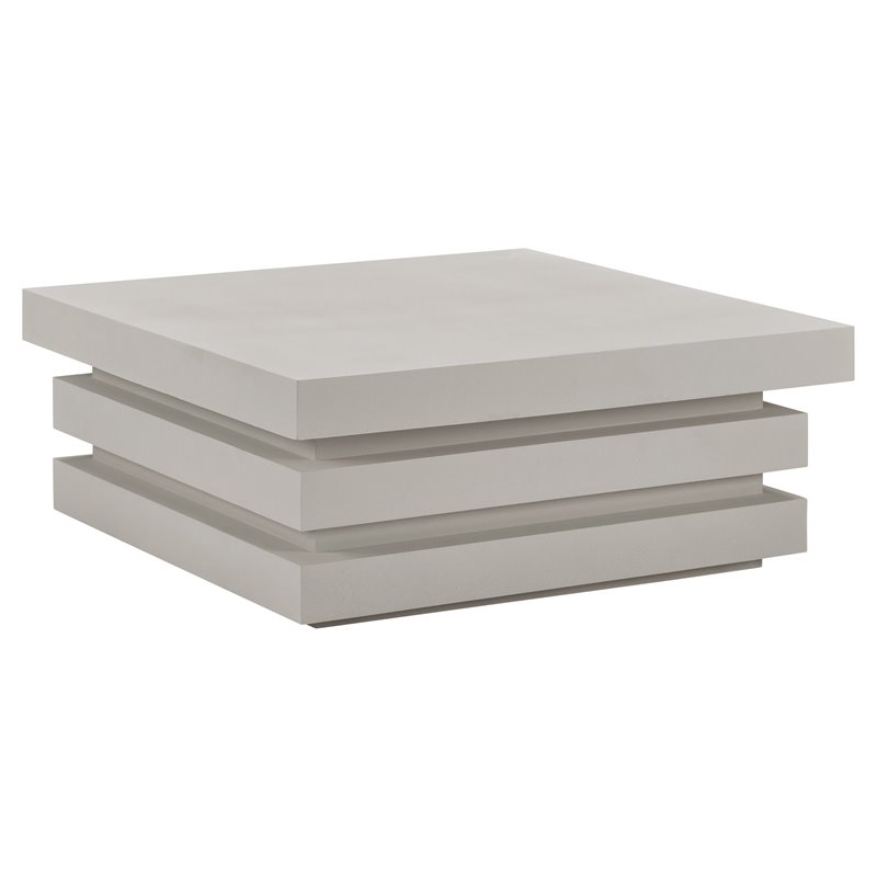 Seasonal Living Provenance Signature FRP Square Coffee Table in Limestone