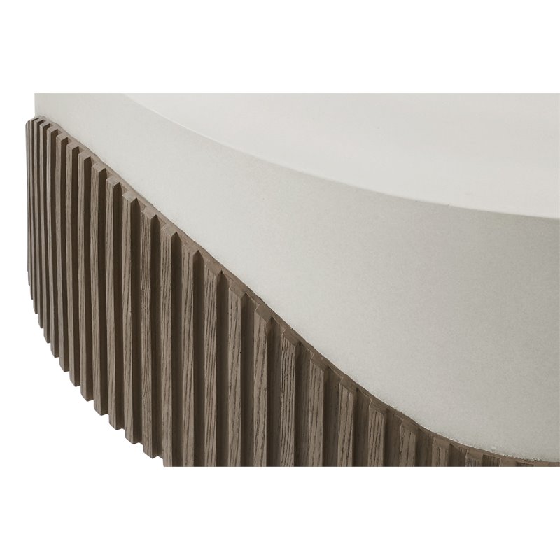 Seasonal Living Provenance Signature FRP Round Coffee Table in Limestone