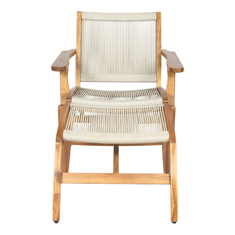 Seasonal Living Norway Lounge Chair and Foot Stool Set of Two