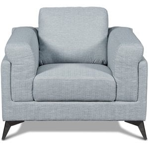 New Classic Furniture Donovan Wood/Fabric Upholstered Accent Chair in Dawn Blue