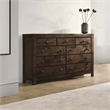 New Classic Furniture Blue Ridge Solid Wood 9-Drawer Dresser in Rustic Gray