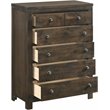 New Classic Furniture Blue Ridge Solid Wood Bedroom Chest in Rustic Gray/Brown