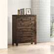 New Classic Furniture Blue Ridge Solid Wood Bedroom Chest in Rustic Gray/Brown
