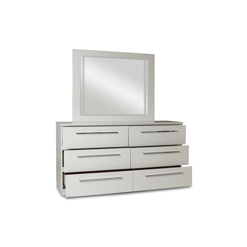 New Classic Furniture Sapphire Solid Wood 5Pc Bedroom Set in White