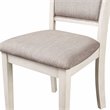 New Classic Furniture Amy 5-Piece Round Solid Wood Dining Set in Bisque Beige