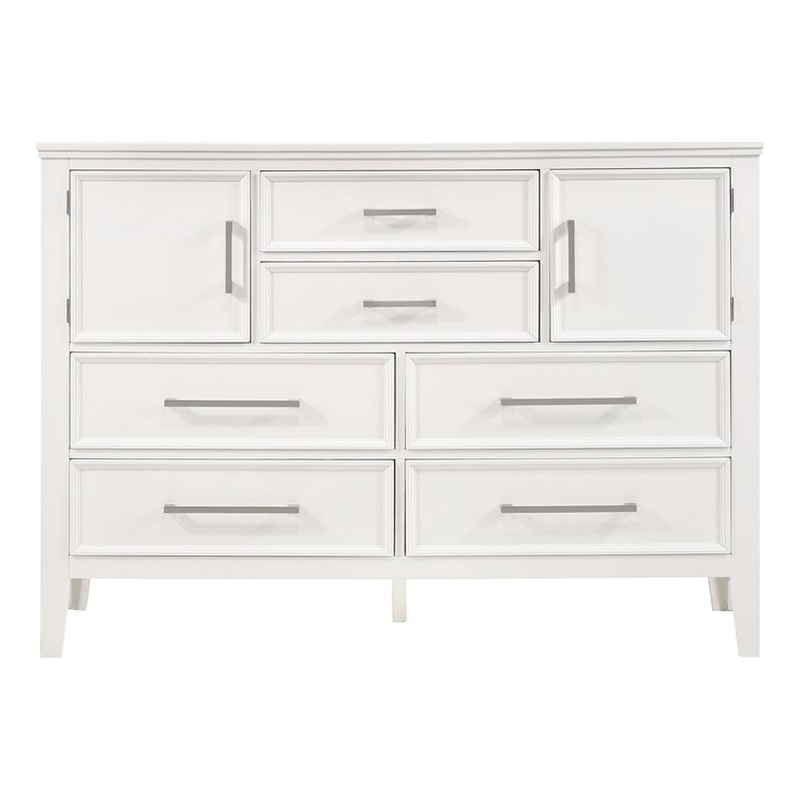 New Classic Furniture Andover Transitional Solid Wood Dresser in White