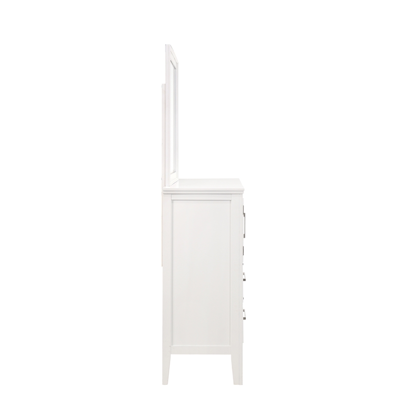 New Classic Furniture Andover Transitional Solid Wood Dresser in White