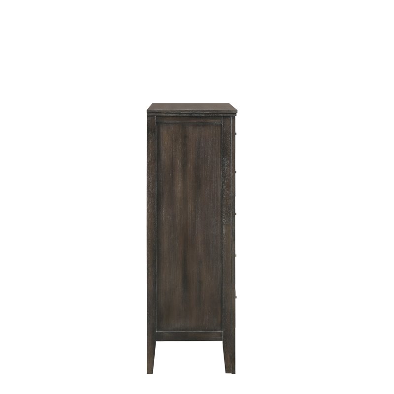 New Classic Furniture Andover Transitional Solid Wood Chest in Nutmeg