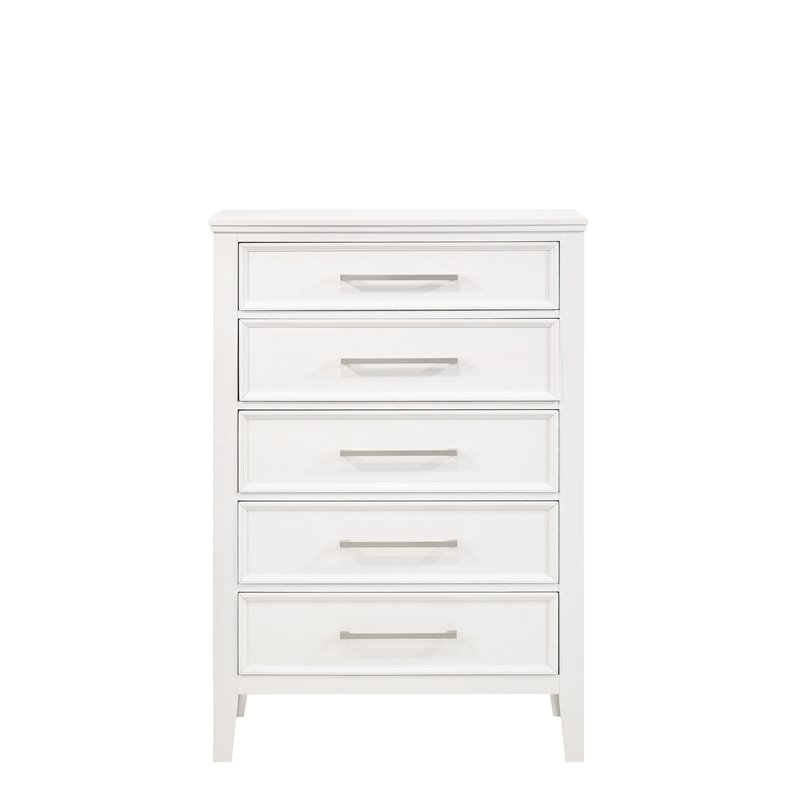 New Classic Furniture Andover Transitional Solid Wood Chest in White