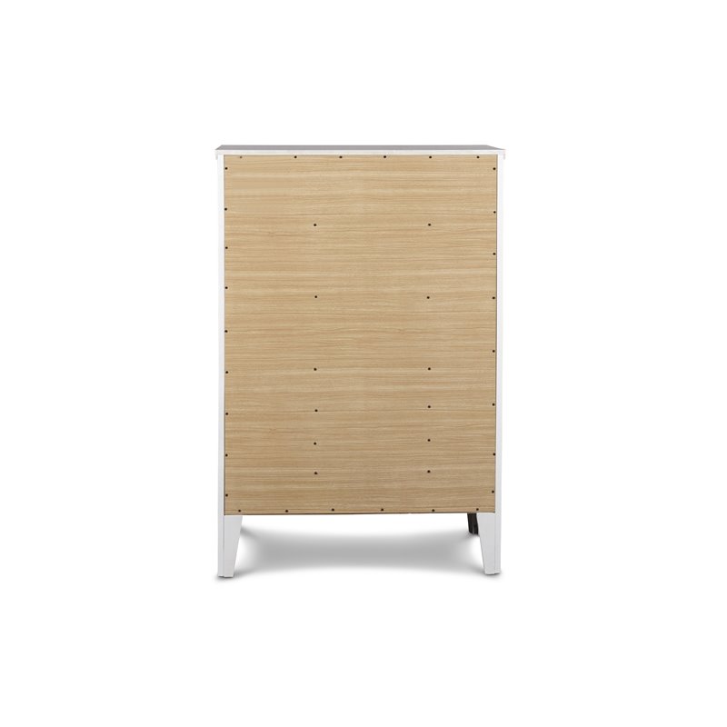 New Classic Furniture Andover Transitional Solid Wood Chest in White
