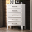 New Classic Furniture Andover Transitional Solid Wood Chest in White