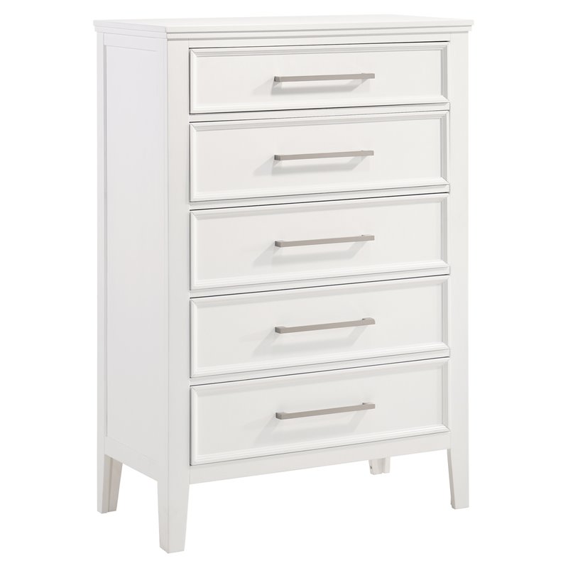New Classic Furniture Andover Transitional Solid Wood Chest in White
