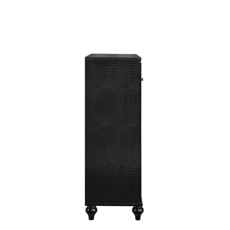 New Classic Furniture Modern Solid Wood Chest with Drawers in Black