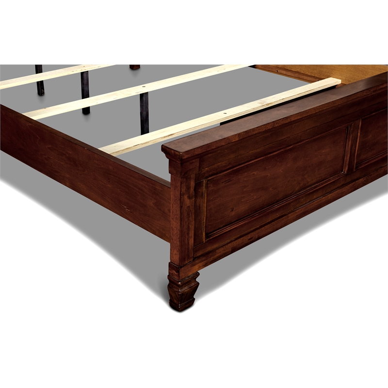 New Classic Furniture Tamarack Contemporary Solid Wood 3/3 Twin Bed in Cherry