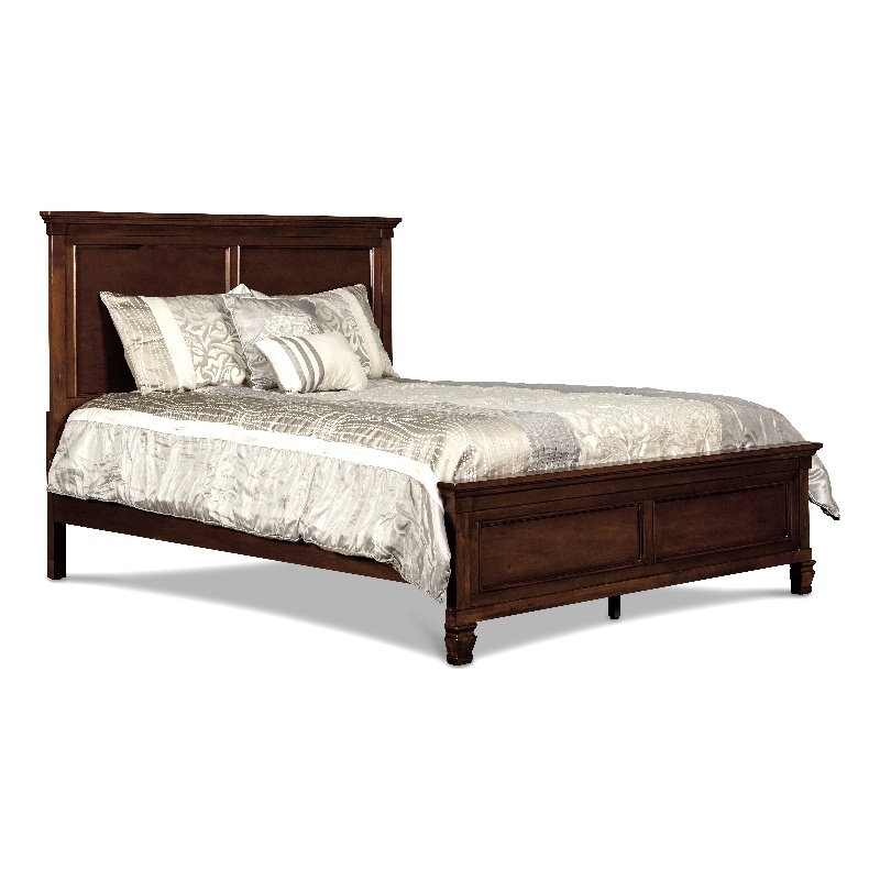 New Classic Furniture Tamarack Contemporary Solid Wood 4/6 Full Bed in Cherry