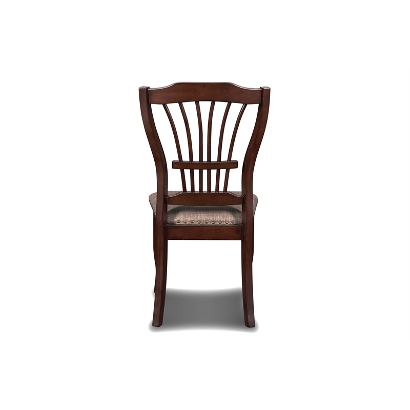 New Classic Furniture Bixby Solid Wood and Polyester Dining Chairs in Espresso