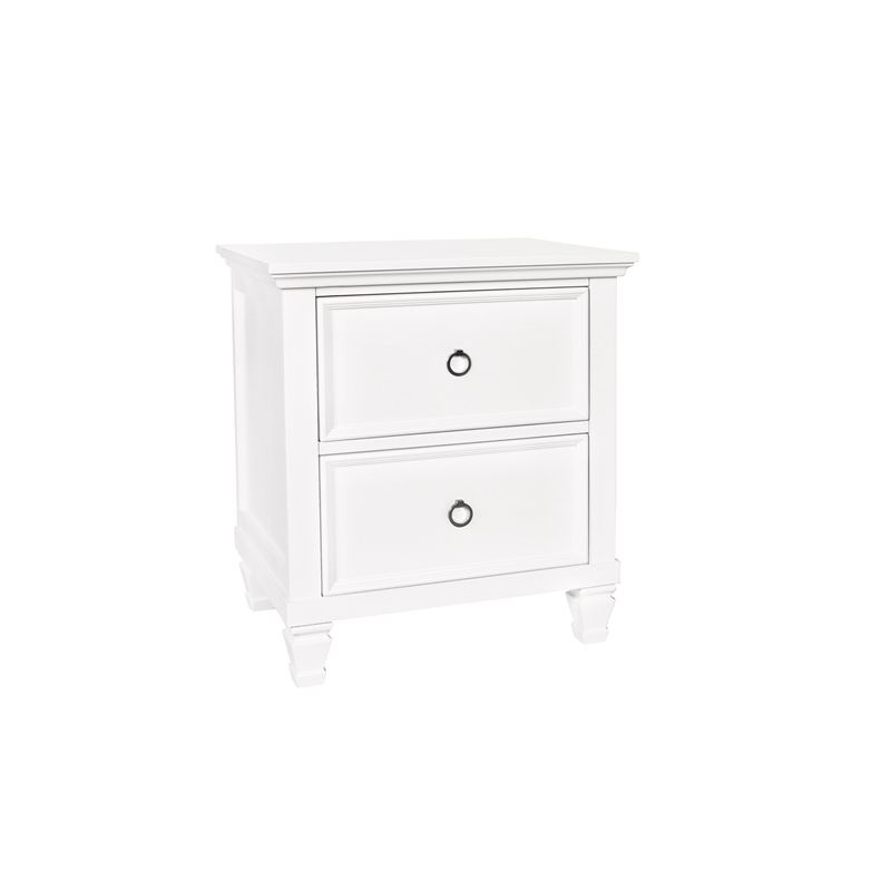 New Classic Furniture Tamarack 5-Piece Solid Wood 5/0 Q Bedroom Set in White