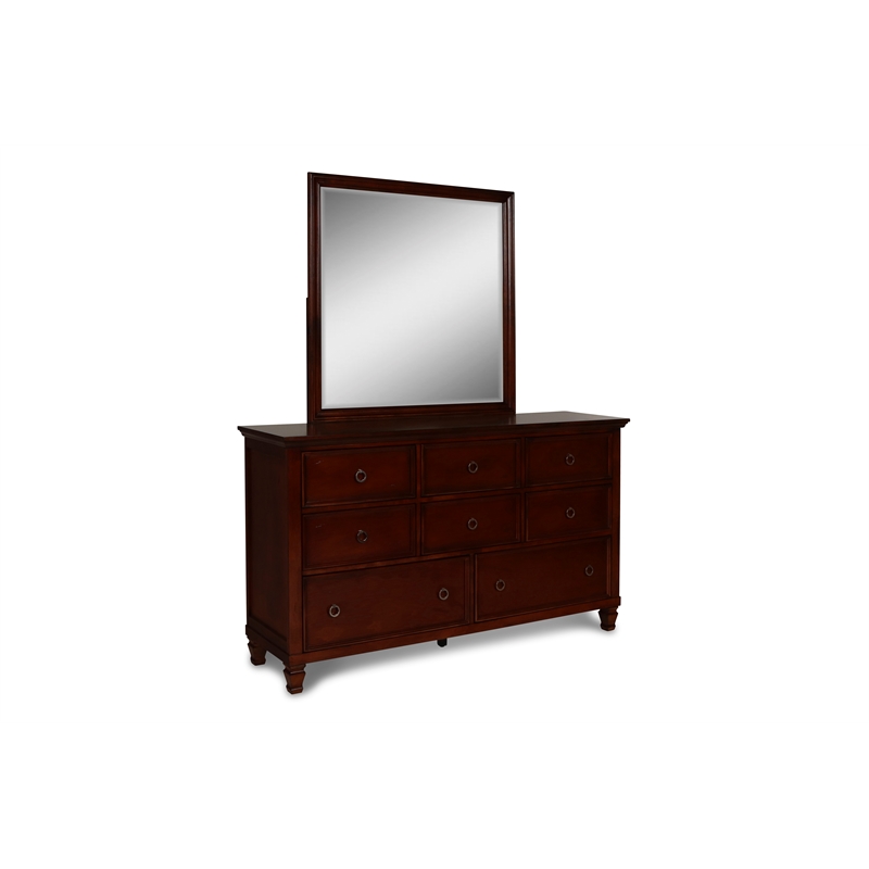 New Classic Furniture Tamarack 5-Piece Solid Wood 5/0 Q Bedroom Set in Cherry