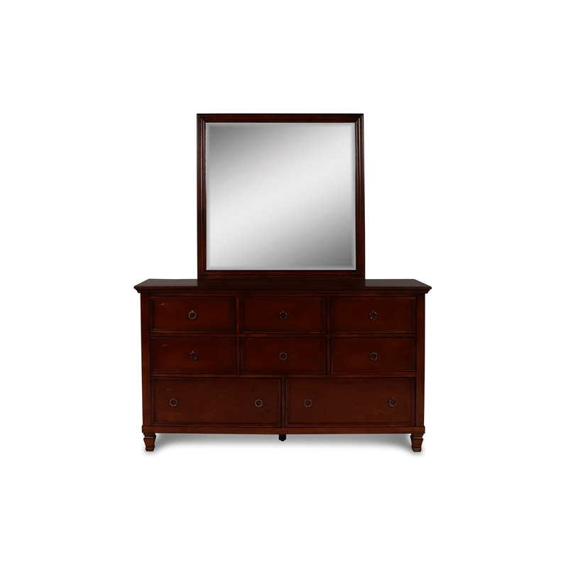 New Classic Furniture Tamarack 5-Piece Solid Wood 5/0 Q Bedroom Set in Cherry