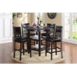 New Classic Furniture Gia 5-Piece Transitional Wood Dining Set in Ebony