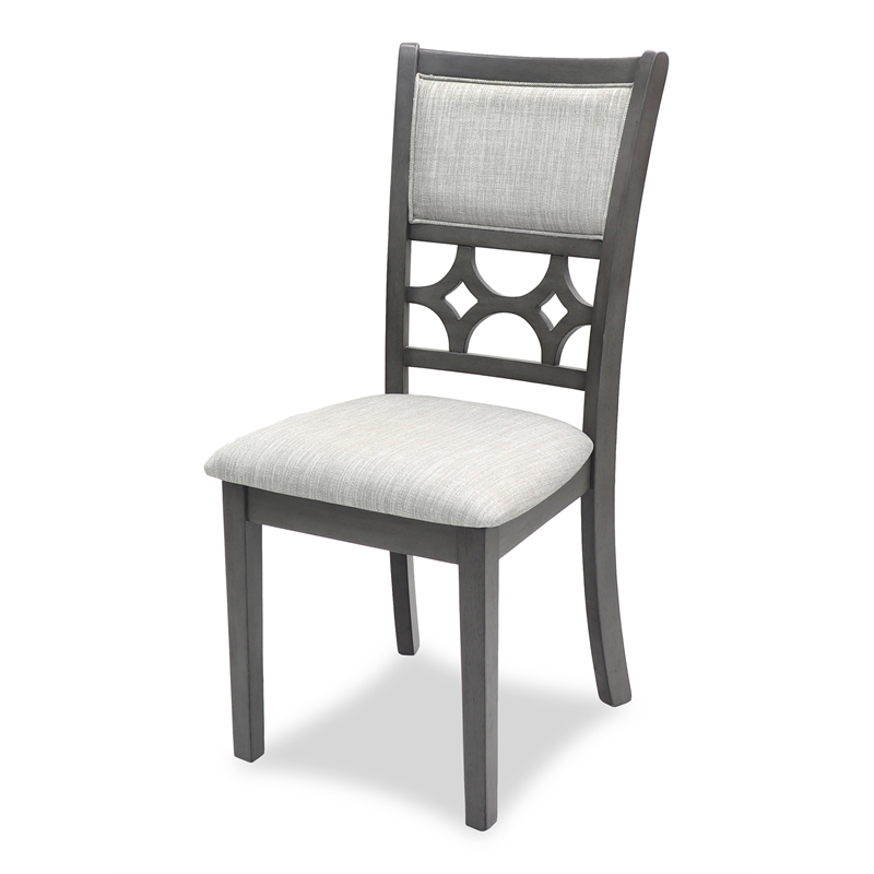 New Classic Furniture Mitchell 5-Piece Transitional Wood Dining Set in Gray