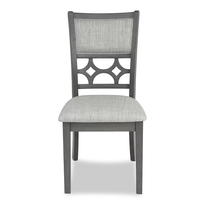 New Classic Furniture Mitchell 5-Piece Transitional Wood Dining Set in Gray