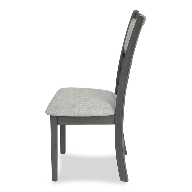 New Classic Furniture Mitchell 5-Piece Transitional Wood Dining Set in Gray