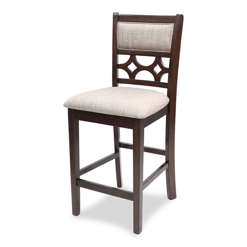 New Classic Furniture Mitchell 5-Piece Transitional Wood Counter Set in Cherry