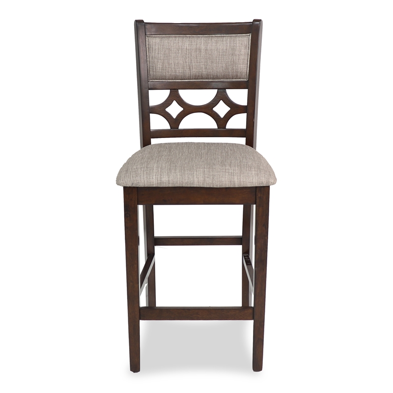 New Classic Furniture Mitchell 5-Piece Transitional Wood Counter Set in Cherry