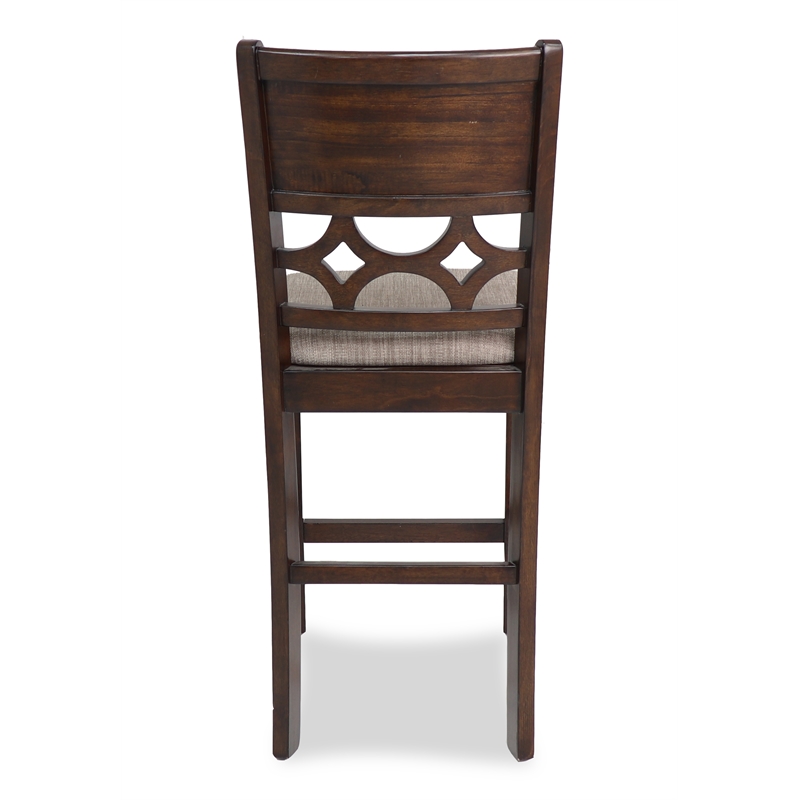 New Classic Furniture Mitchell 5-Piece Transitional Wood Counter Set in Cherry