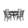 New Classic Furniture Amy 5-Piece Contemporary Wood Dining Set in Gray