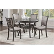New Classic Furniture Amy 5-Piece Contemporary Wood Dining Set in Gray