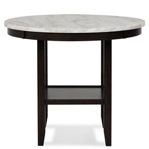 New Classic Furniture Celeste Round Wood Counter Table in Espresso