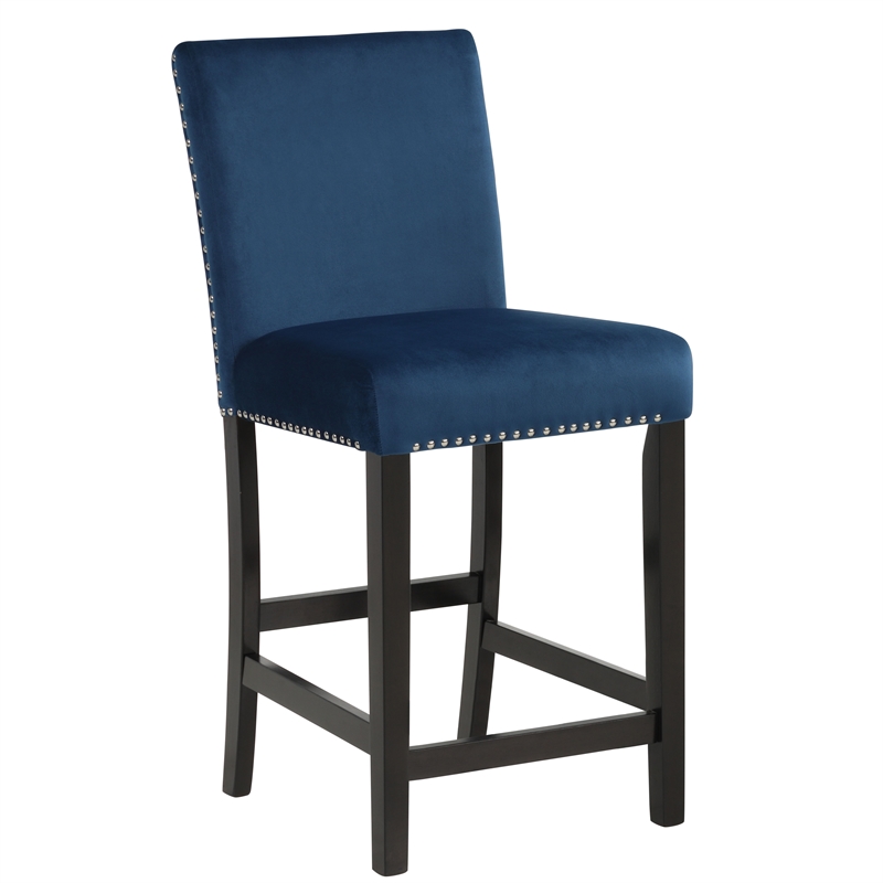 New Classic Furniture Celeste 5-Piece Faux Marble & Wood Counter Set in Blue
