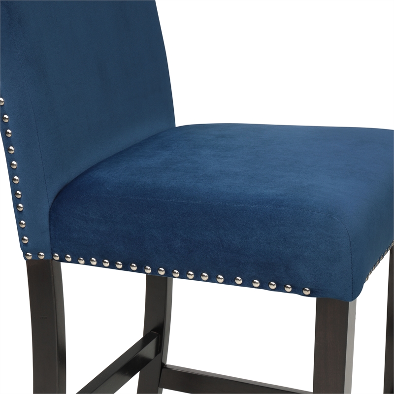 New Classic Furniture Celeste 5-Piece Faux Marble & Wood Counter Set in Blue