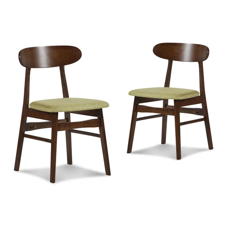 New Classic Furniture Morocco 7-Piece Mid-Century Wood Dining Set in Green