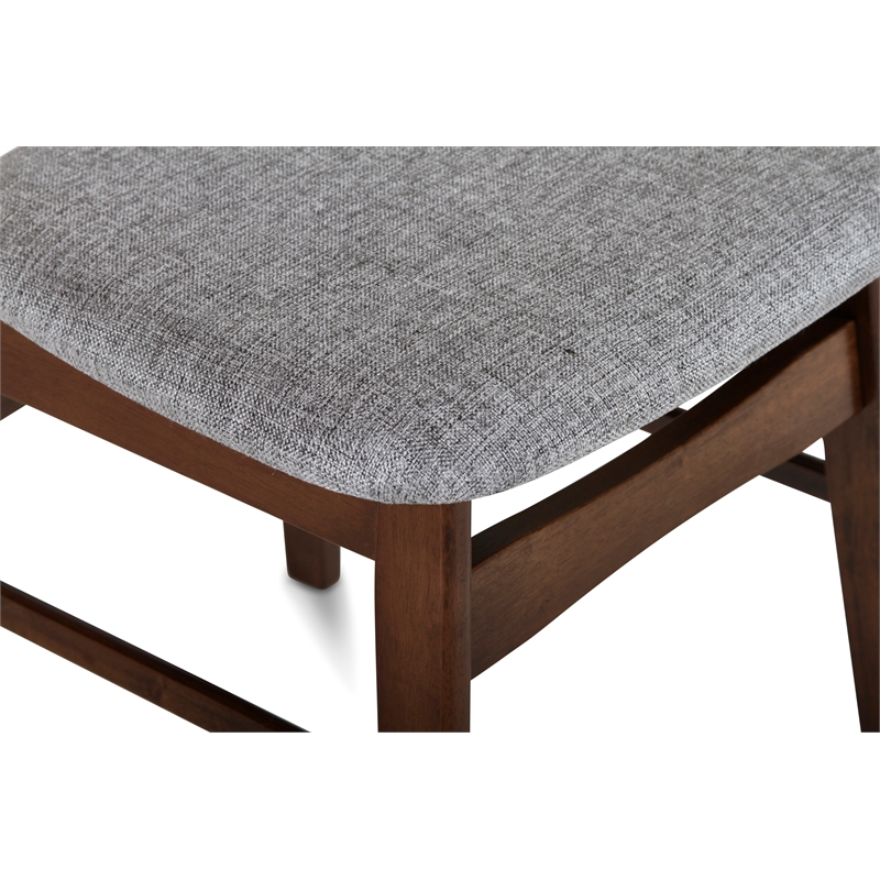 New Classic Furniture Morocco 7-Piece Mid-Century Wood Dining Set in Light Gray