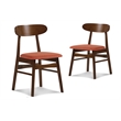 New Classic Furniture Morocco 7-Piece Mid-Century Wood Dining Set in Orange