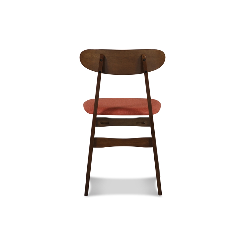 New Classic Furniture Morocco 7-Piece Mid-Century Wood Dining Set in Orange
